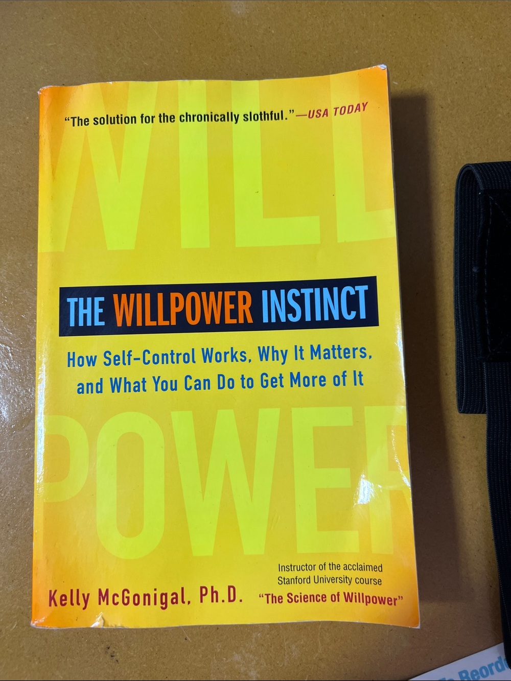 Avery Yellow Paperback Back Cover with Blue and Orange Accents